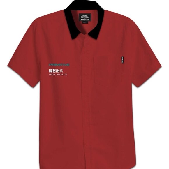 My Hero Academia Medium Collared Button Up Izuku Midoriya Size Large - Picture 2 of 3